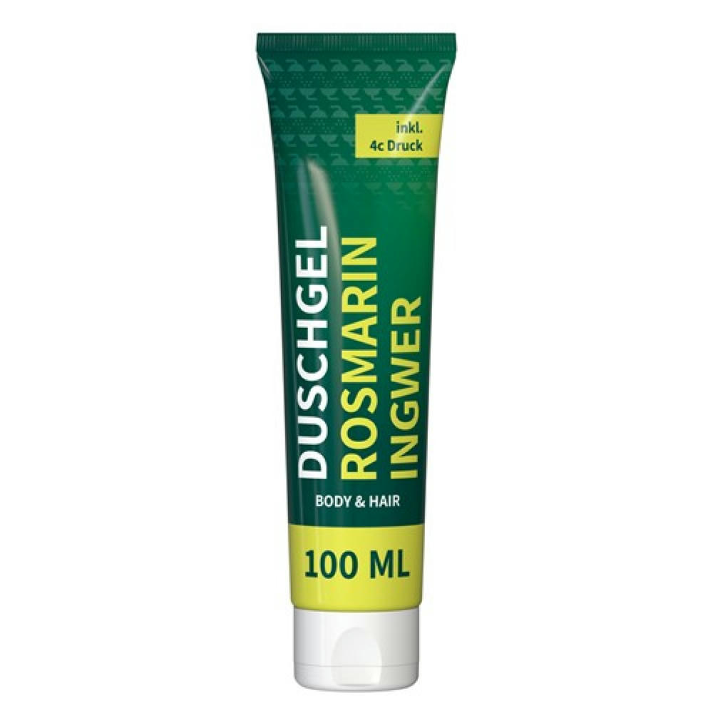 100 ml Tube - Duschgel Rosmarin-Ingwer - FullbodyPrint