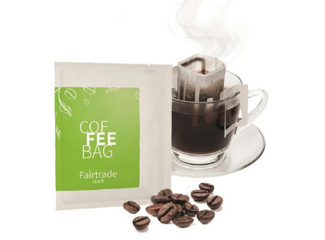 CoffeeBag - Fairtrade - weiß, Individual Design