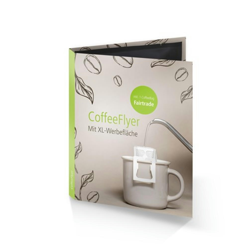 CoffeeFlyer - Fairtrade - schwarz, Individual Design