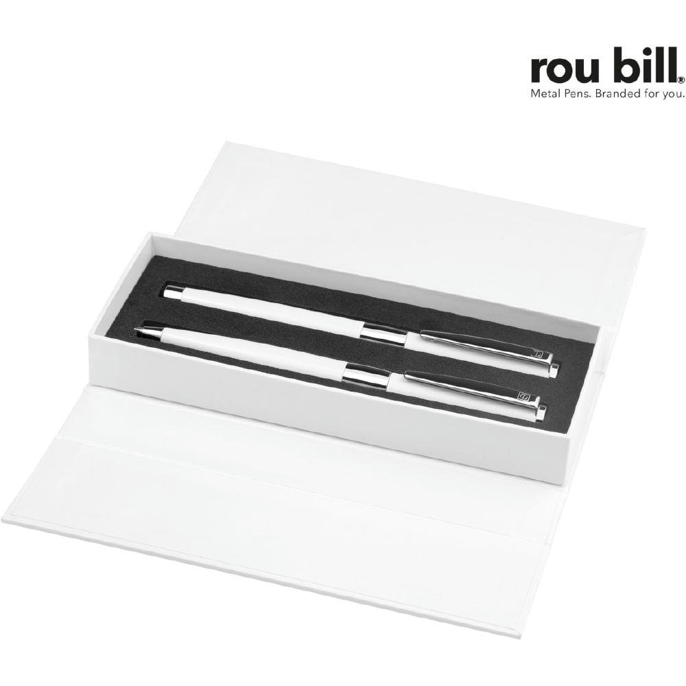 roubill Image   White Line Set (Drehkugelschreiber+ Rollerball)