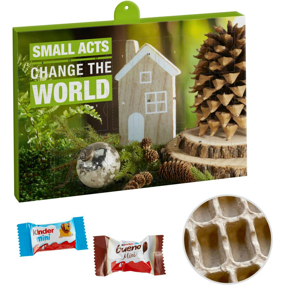 Premium Präsent-Adventskalender "Eco" mit kinder Minis Mix