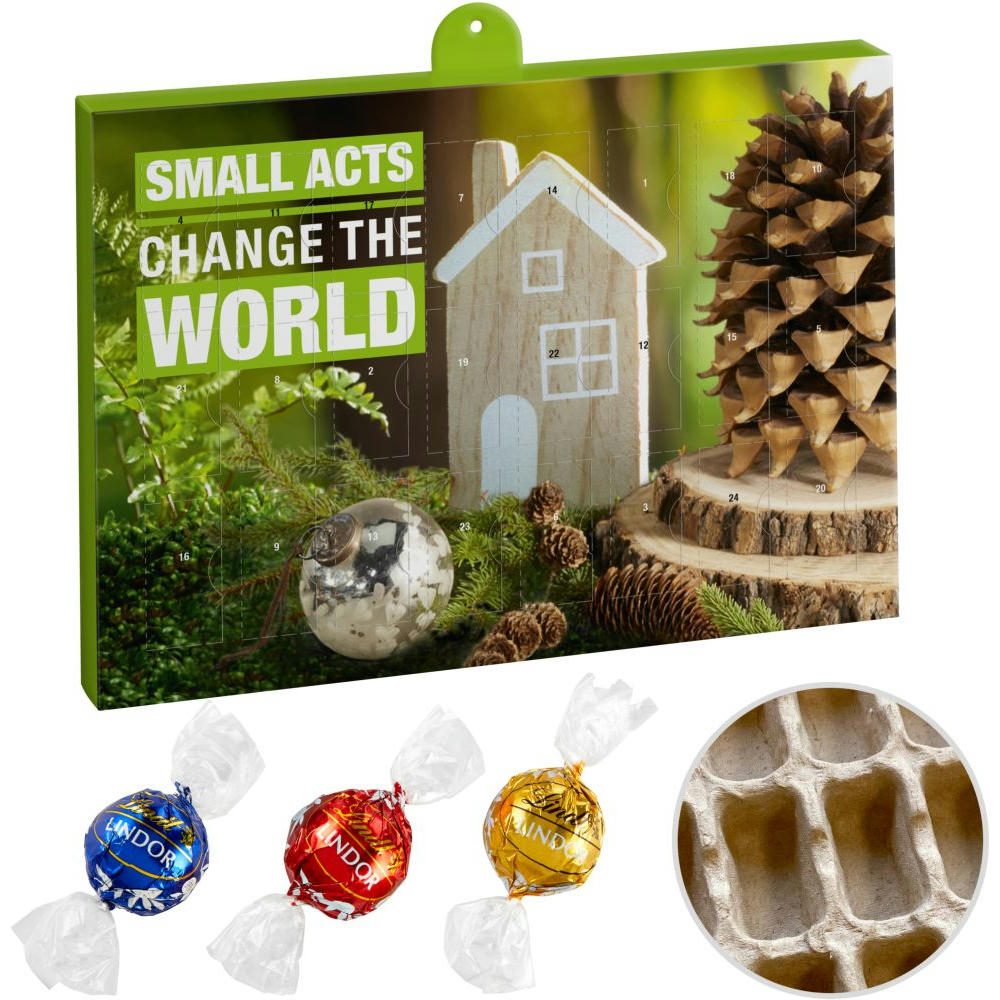 Premium Präsent-Adventskalender "Eco" mit Lindt Lindor Kugel Mix