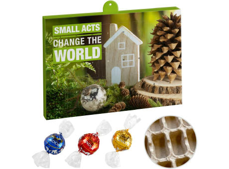 Premium Präsent-Adventskalender "Eco" mit Lindt Lindor Kugel Mix