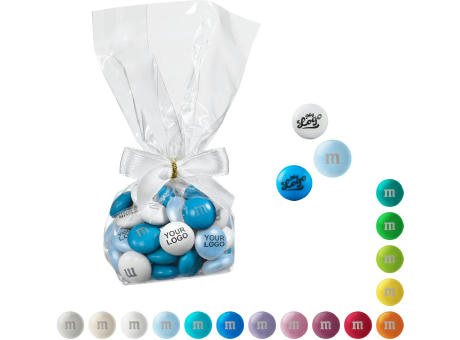 Personalisierte M&M'S® Schokolinsen im Tütchen mit Schleife, 40 g