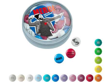 Personalisierte M&M'S® Schokolinsen in Klarsichtbox