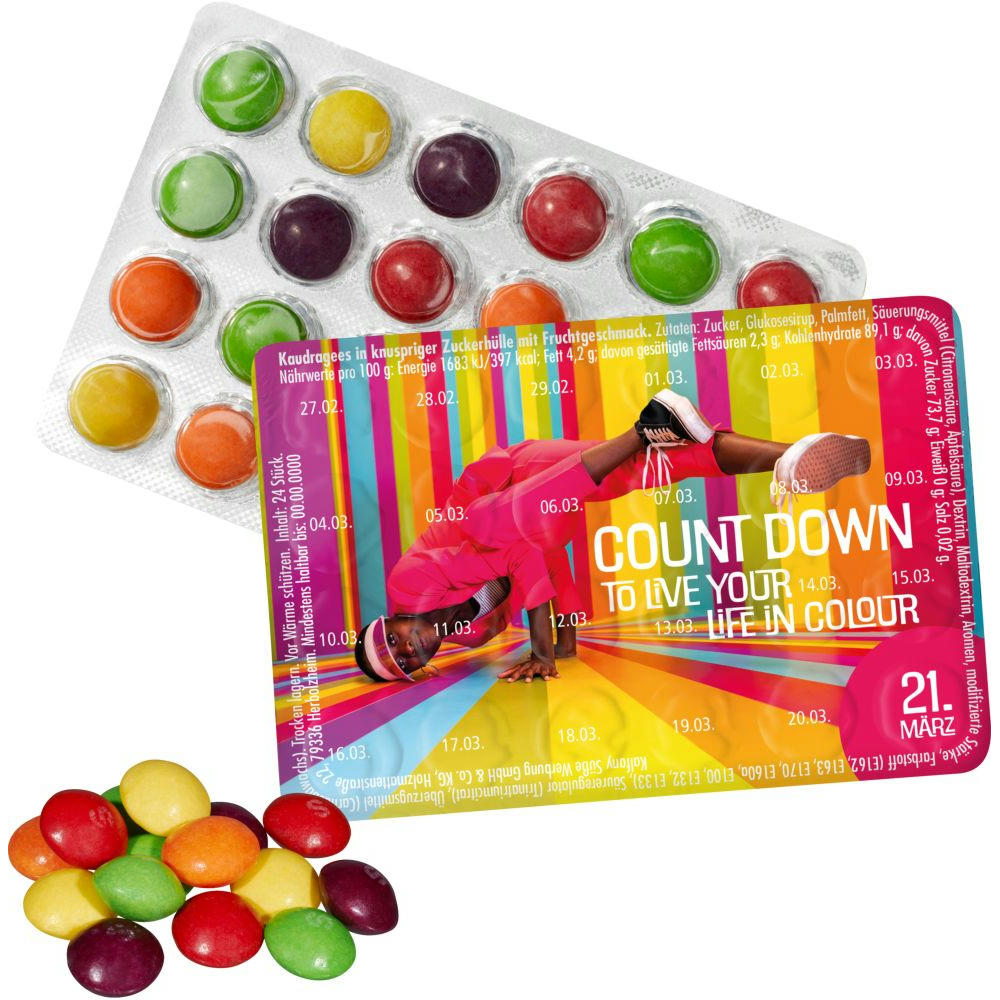 Kleinster Event-Kalender der Welt mit SKITTLES® Original Fruity Candy