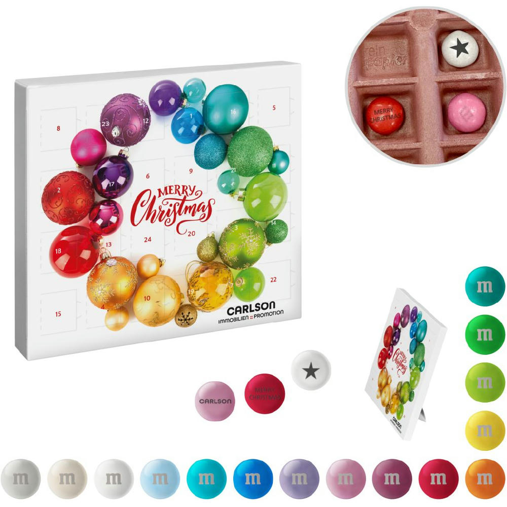 reinpapier® Mini-Adventskalender mit personalisierten M&M'S® Schokolinsen