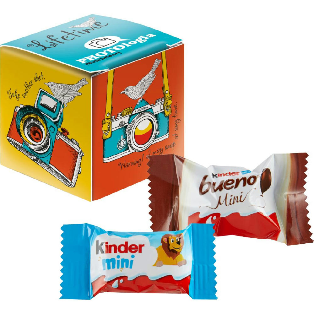 Mini Promo-Würfel mit Kinder Schokolade Mini & Kinder bueno Mini Mix