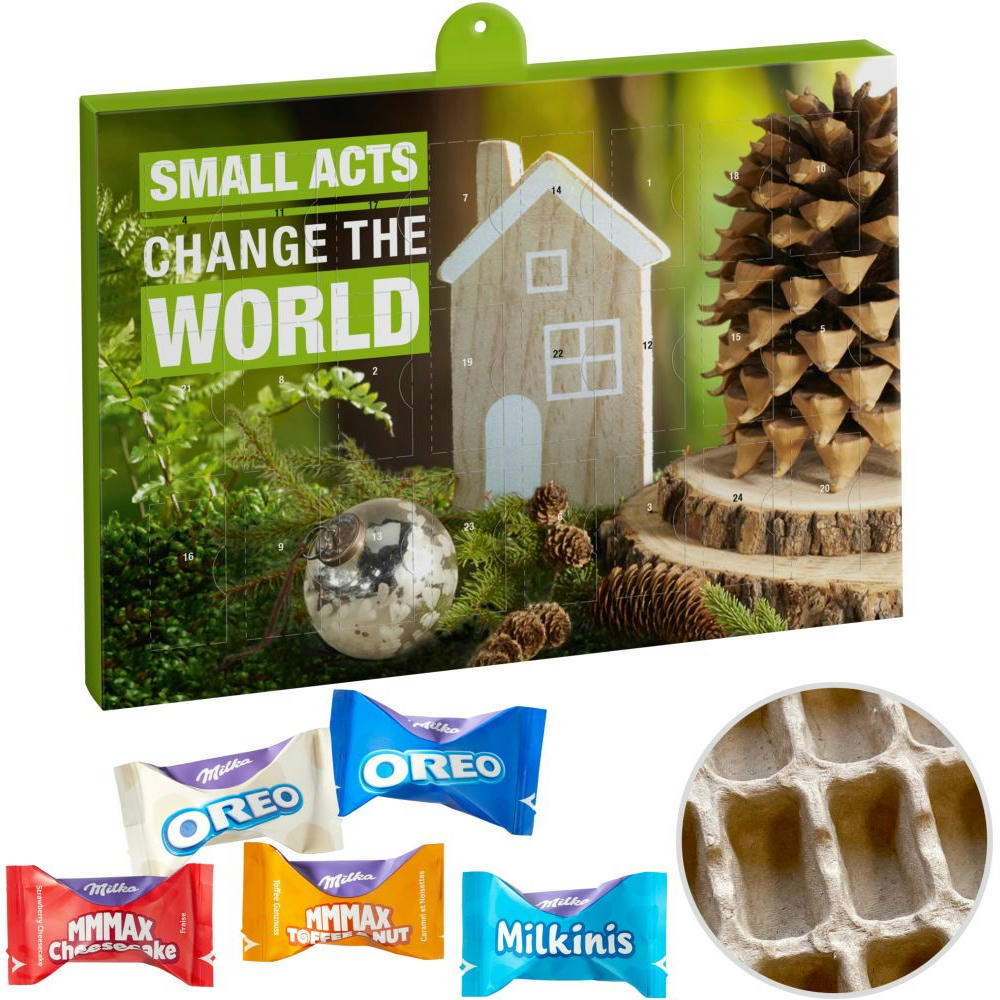 Premium Präsent-Adventskalender "Eco" mit Milka Favourites Mix