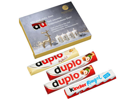 4er "Advent"s-Duplo-Pack (2x Duplo klassisch, 1x Duplo weiß und 1x Kinder Riegel)