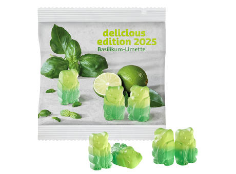 Vegane Basilikum-Limetten Bärchen im kompostierbaren Tütchen