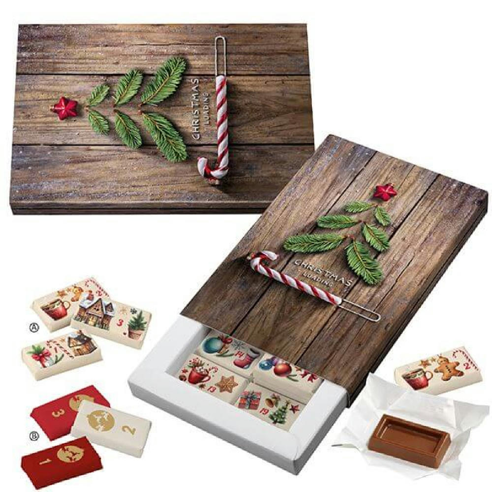 Schoko-Naps-Schuber-Adventskalender - personalisierbares STANDARDMOTIV