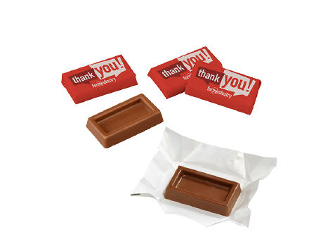 Schoko-Täfelchen S im Papiereinschlag