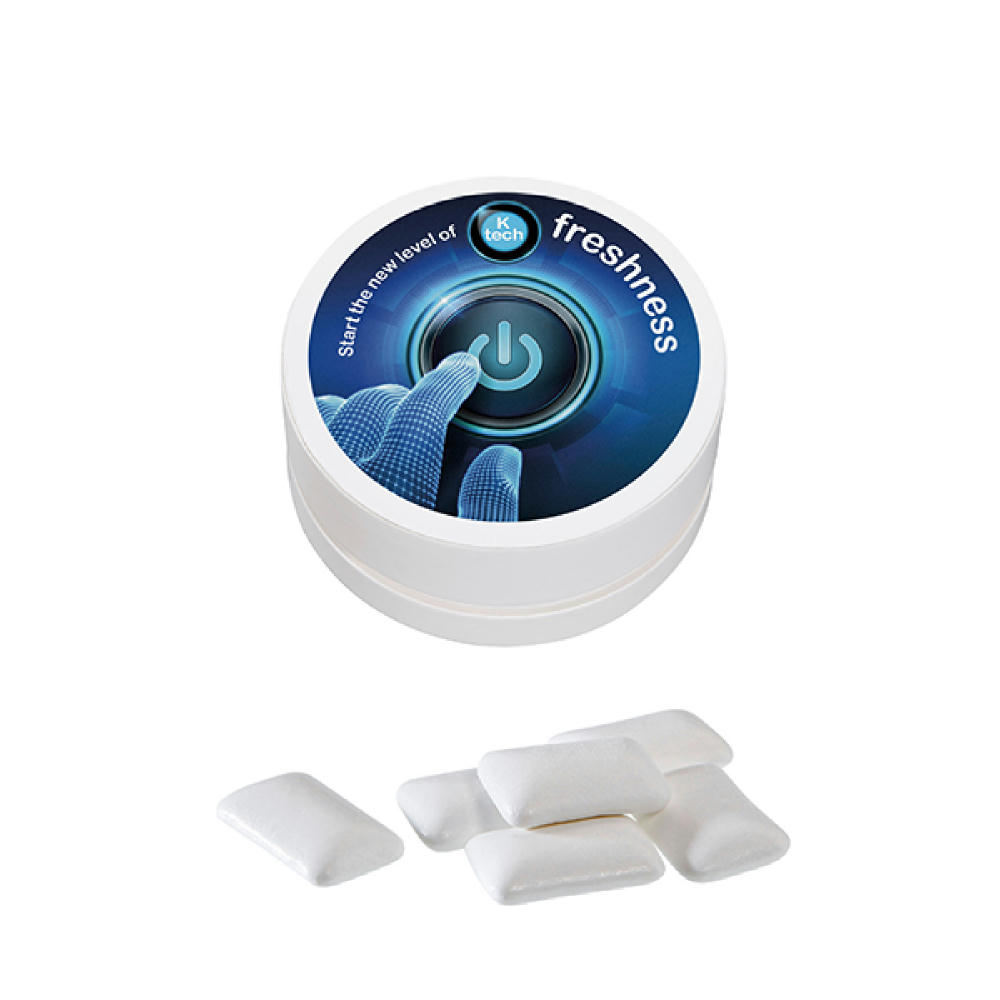 Papier XS-Taschendose mit Zuckerfreiem Kaugummi, 15g