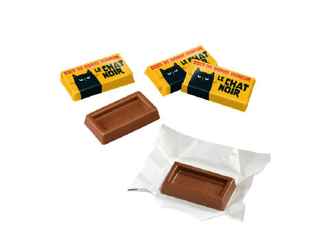 Schoko-Täfelchen S im Folieneinschlag