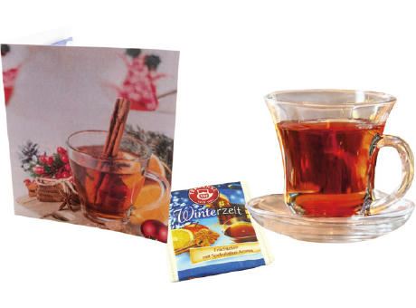 Klappkärtchen Weihnachtstee