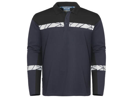 7004 POLO PIQUE L.S PGL AZUL/NEGRO XS