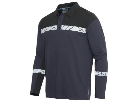 7004 POLO PIQUE L.S PGL AZUL/NEGRO XS