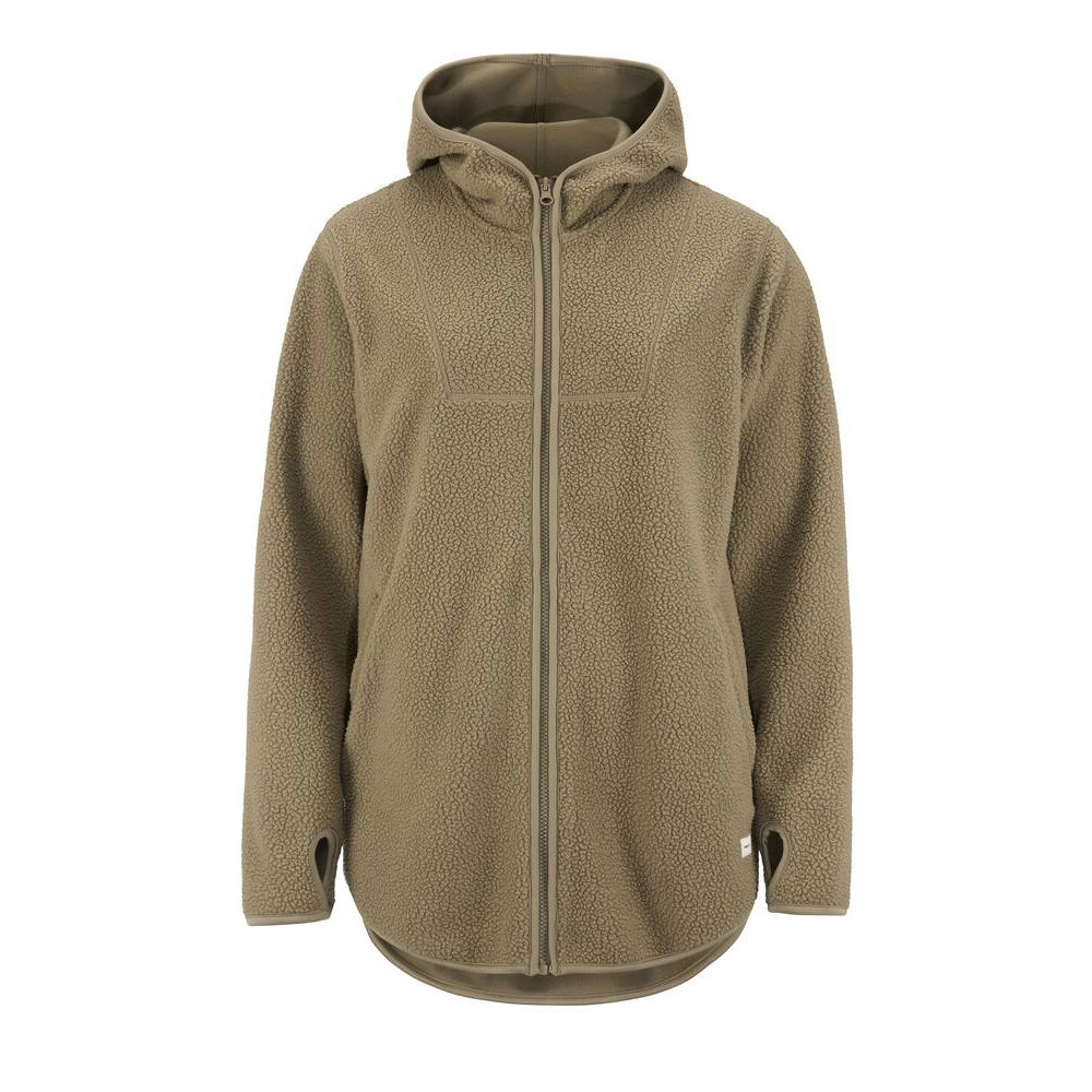 JOIN PILE FLEECE FZ HOOD W TAUPE XS