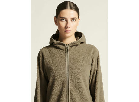 JOIN PILE FLEECE FZ HOOD W TAUPE XS