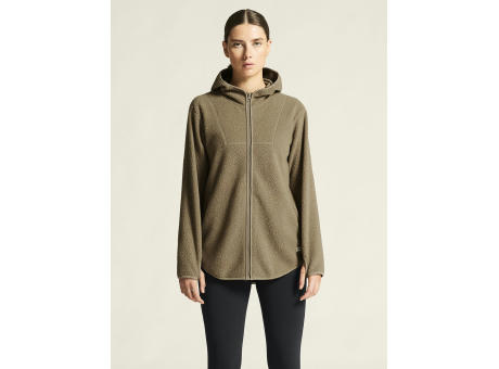 JOIN PILE FLEECE FZ HOOD W TAUPE XS