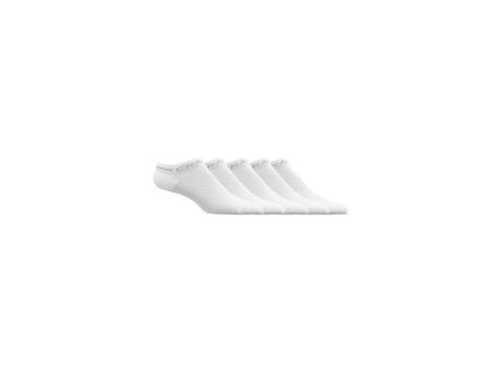 ACTIVE SHAFTLESS SOCK 5-PACK WHITE 34/36