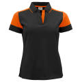 PRIME POLO LADIES NEGRO/NARANJA XS