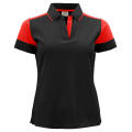 PRIME POLO LADIES NEGRO/ROJO XS