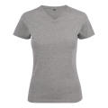 HEAVY V-NECK T-SHIRT LADIES GRIS MARENGO XS