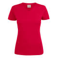 HEAVY V-NECK T-SHIRT LADIES ROJO XS