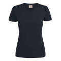 HEAVY V-NECK T-SHIRT LADIES DARK NAVY XS