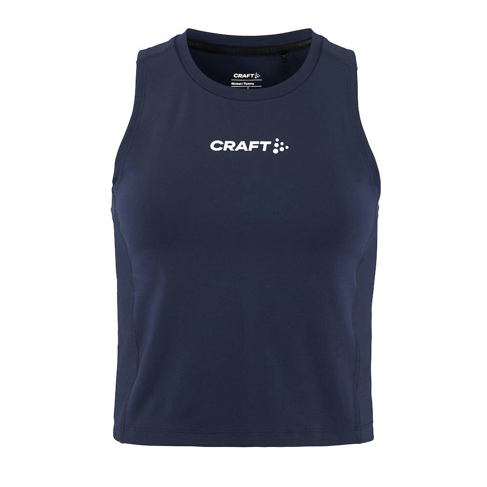 RUSH 2.0 CROP SINGLET NAVY XS