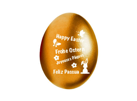 Happy Egg Frohe Ostern - Gold