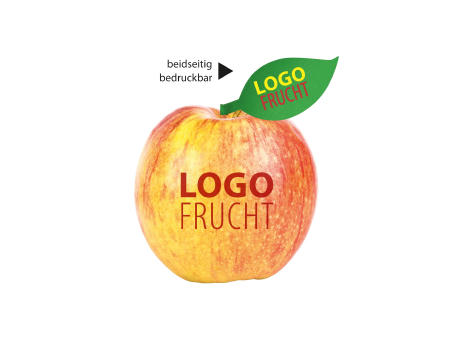 LogoFrucht Apfel rot - Strawberry + Apfelblatt