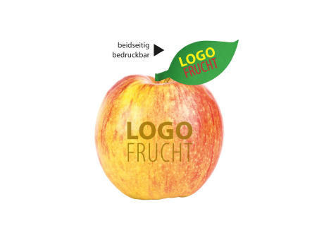 LogoFrucht Apfel rot - Hazelnut + Apfelblatt