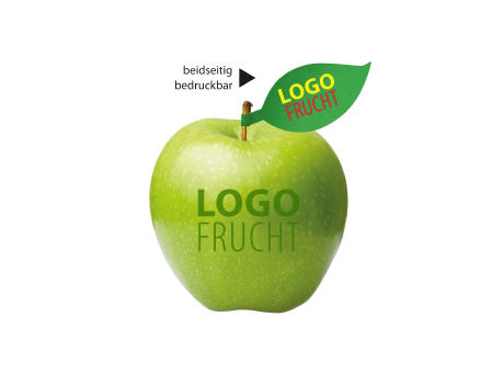 LogoFrucht Apfel grün - Kiwi + Apfelblatt