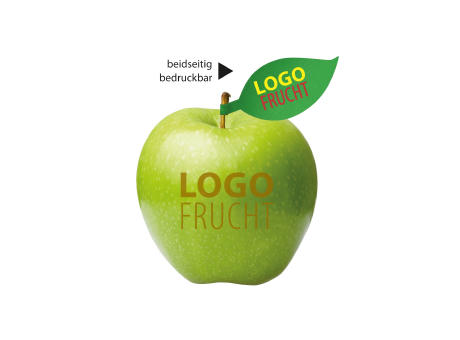 LogoFrucht Apfel grün - Hazelnut + Apfelblatt