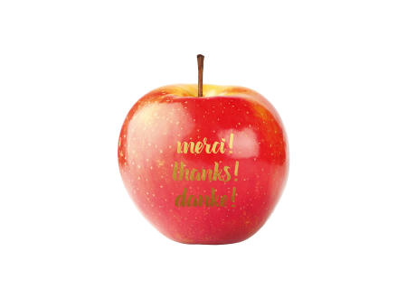 LogoFrucht Apfel "Danke" rot