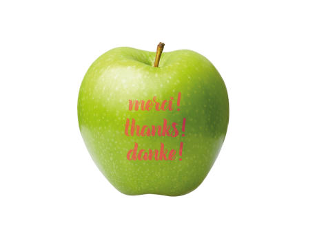 LogoFrucht Apfel "Danke" grün