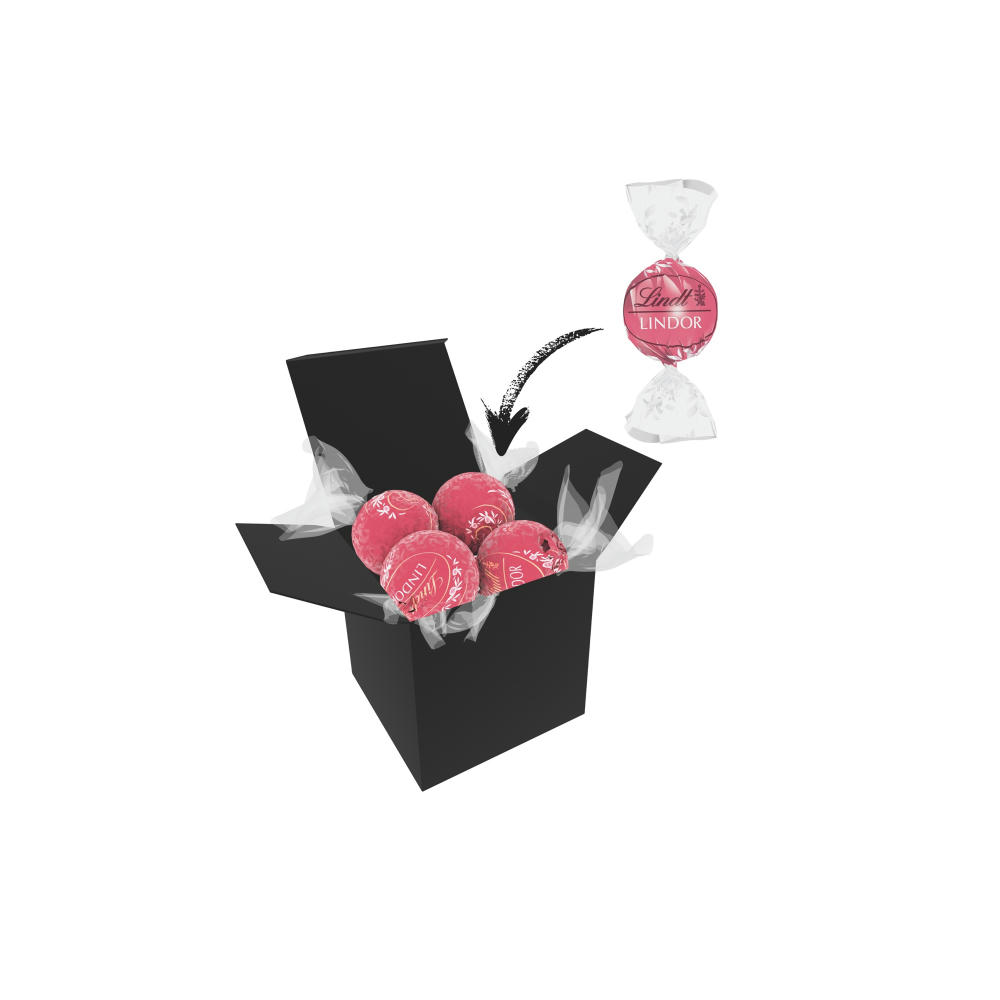 Color Lindor Box - Schwarz - Erdbeer-Sahne