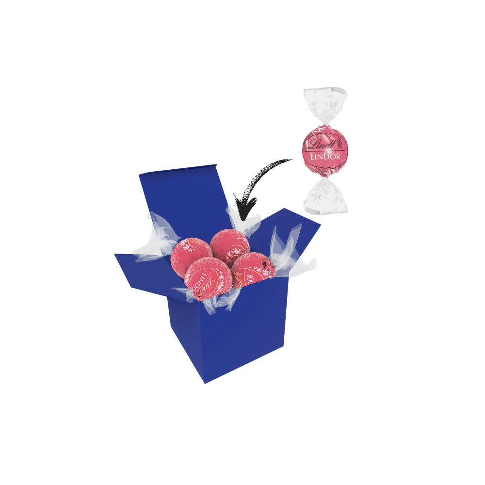 Color Lindor Box - Dunkelblau - Erdbeer-Sahne
