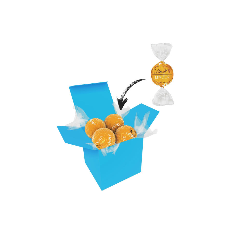 Color Lindor Box - Hellblau - Karamell