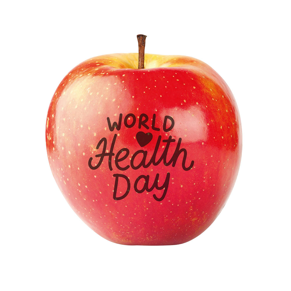 Apfel rot "World Health Day"