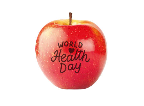 Apfel rot "World Health Day"