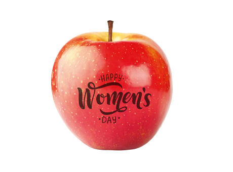 Apfel rot "Happy Women`s Day"