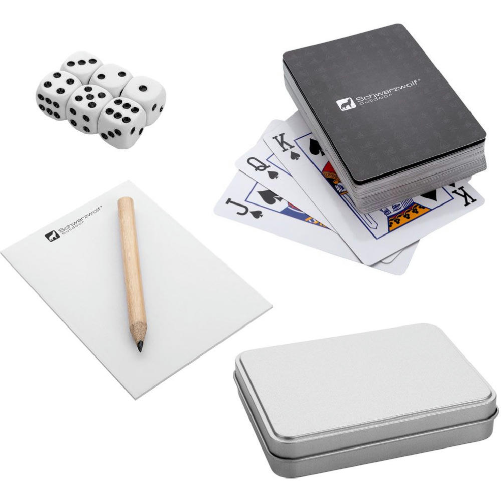 Schwarzwolf outdoor® YARRA Reiseset bestehend aus Spielkarten und Würfeln
