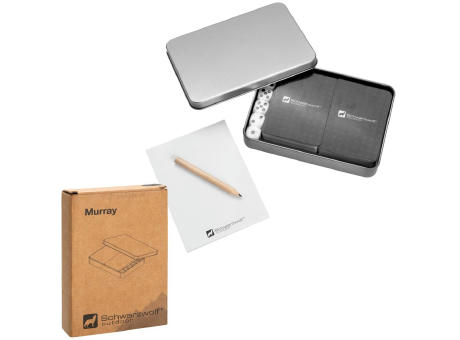Schwarzwolf outdoor® MURRAY Reiseset aus Spielkarten, Würfeln und Notizblock mit Stift
