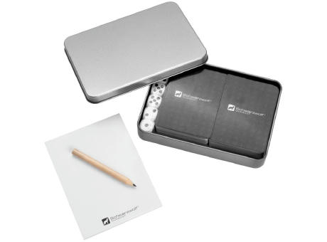 Schwarzwolf outdoor® MURRAY Reiseset aus Spielkarten, Würfeln und Notizblock mit Stift