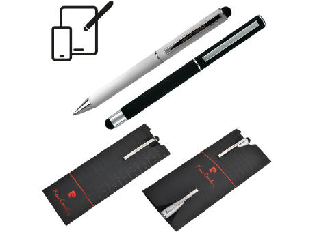 Pierre Cardin® CLAUDIE Set aus Rollerball Touchpen und Kugelschreiber Stylus, schwarz