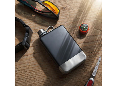 Schwarzwolf outdoor® HALTI Metall-Flachmann 0,266 l